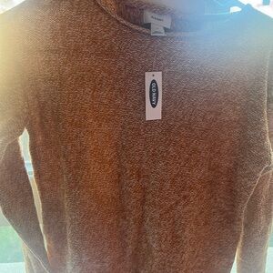 🆕 long sleeve marled sweater in mustard